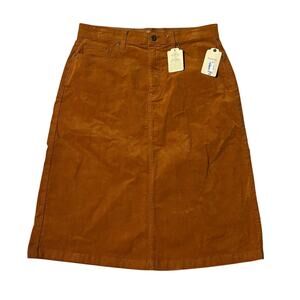 NWT St. John’s Bay Women’s Skirt ROASTED PECAN Burt Orange Secretly Slender Work